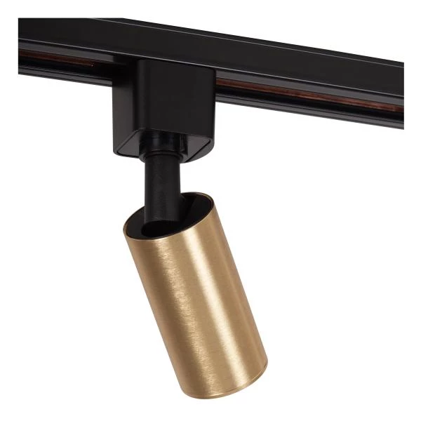 Lucide TRACK RITMO Foco de riel - Sistema de carril monofásico / Iluminación con rieles - 1xGU10/MR11 - Oro mate / Latón (Extensión) - detalle 1